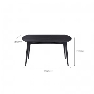 Комплект обеденной мебели Круглый раздвижной стол и 6 стульев Xiaomi 8H Jun Telescopic Rock Board Dining Table and Six Chairs Grey/Beige