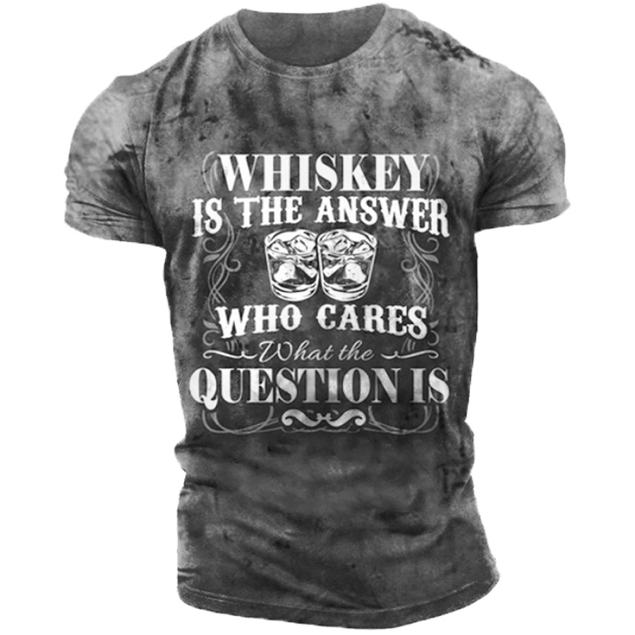 T-Shirts  Cotosen Футболка Whisky Is The Answer Whisky