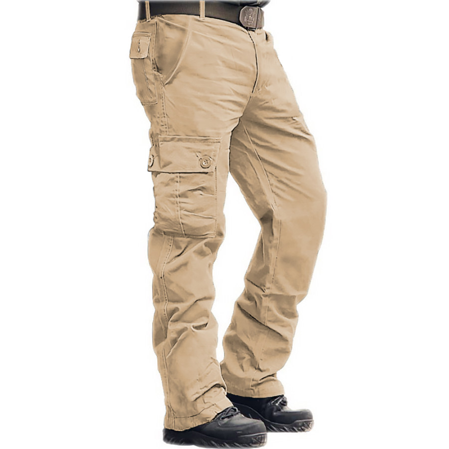 Tactical Pants Мужские прямые повседневные брюки-карго с несколькими карманами на открытом воздухе