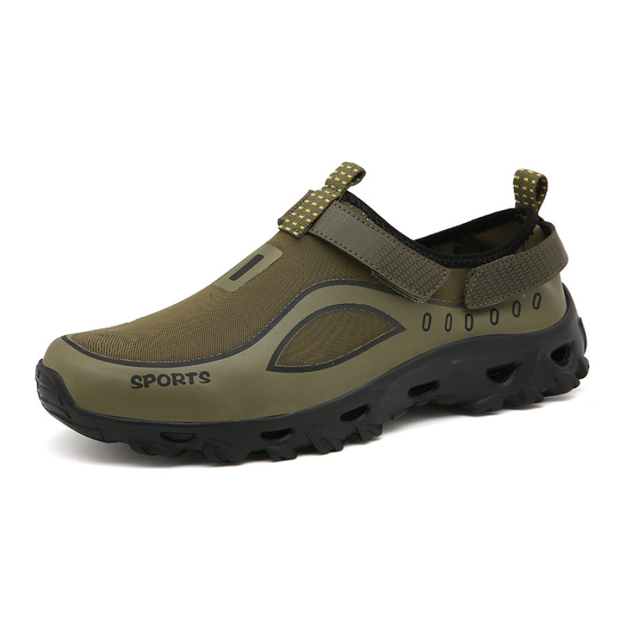 Outdoor Shoes Мужская нескользящая обувь на липучках Уличная походная повседневная болотная обувь