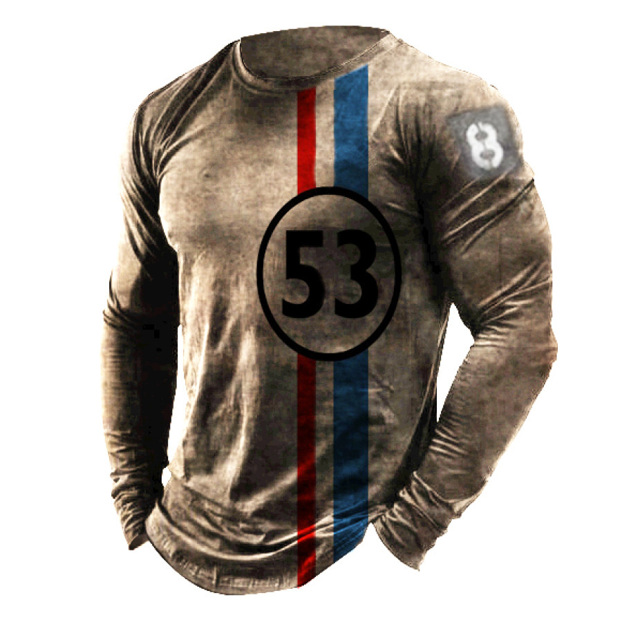 Мужские футболки в стиле ретро с ливреей Herbie Racing