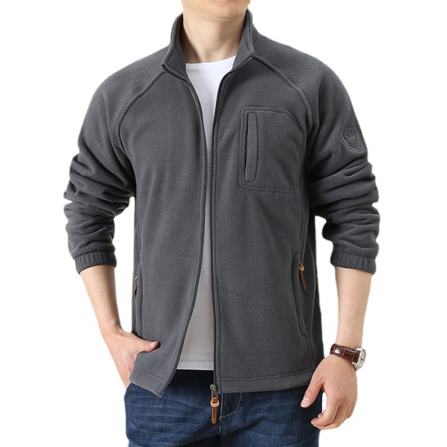 Coats & Jackets Мужская тактическая флисовая куртка с несколькими карманами