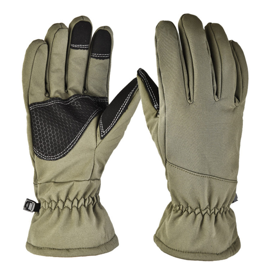 Gloves Мужские теплые тактические ветрозащитные водонепроницаемые перчатки для катания на лыжах