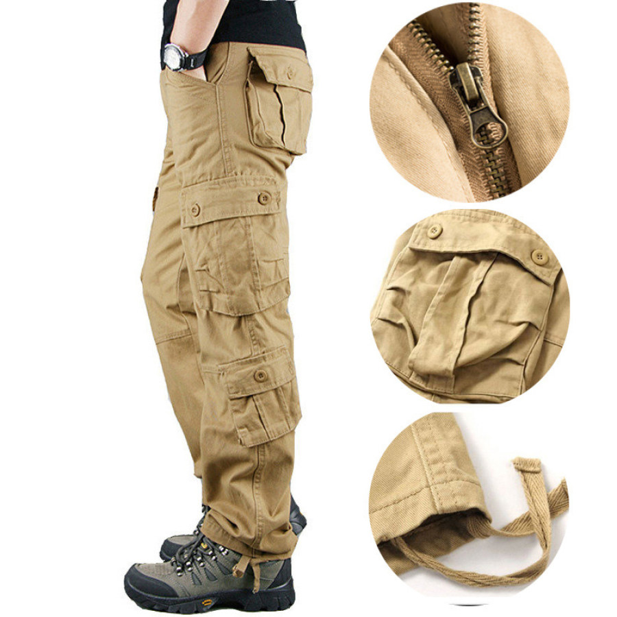 Tactical Pants Мужские износостойкие тактические брюки прямого кроя с несколькими карманами на открытом воздухе