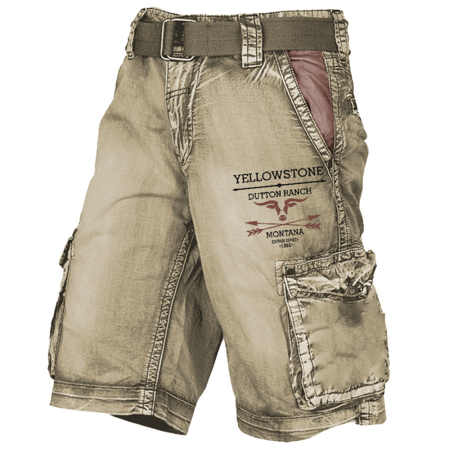 Мужские винтажные рваные шорты-карго West Yellowstone Utility