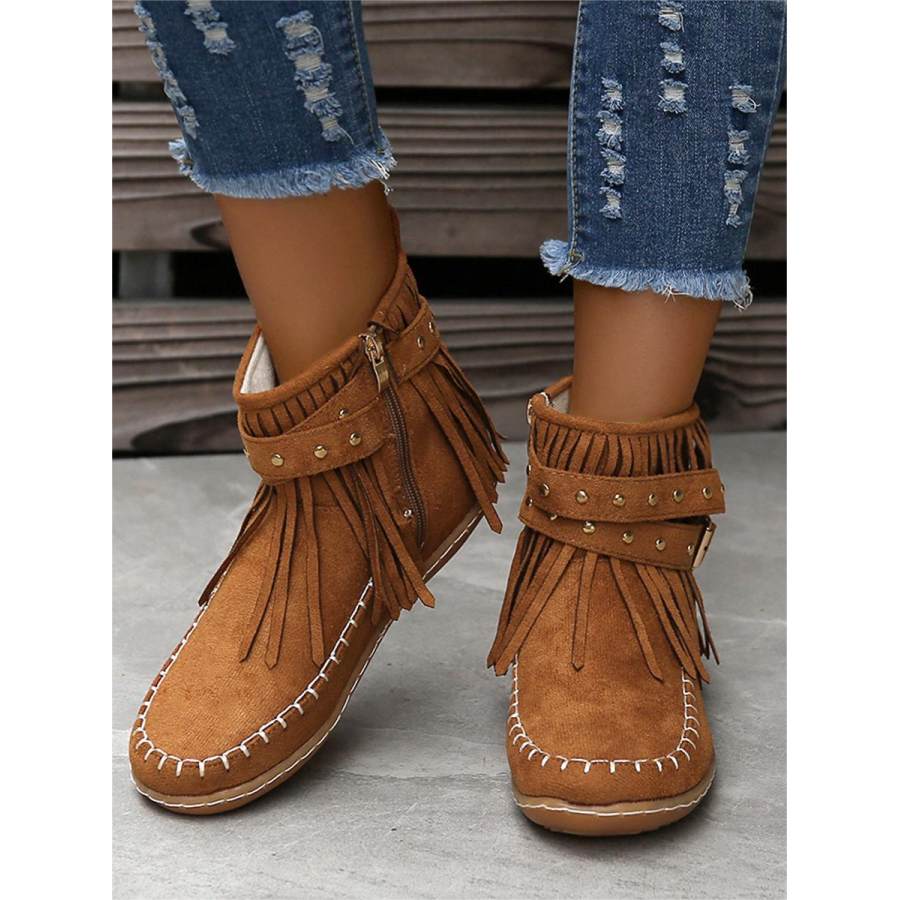 Women Shoes  Cotosen Женские повседневные ботинки с кисточками ботинки Martin с плоской пряжкой рыцарские сапоги в стиле ретро
