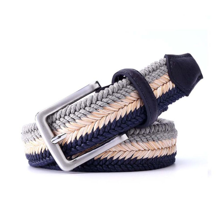 Belts Тканый ремень с узором «елочка» восковая веревка соломенный смешанный повседневный холщовый ремень