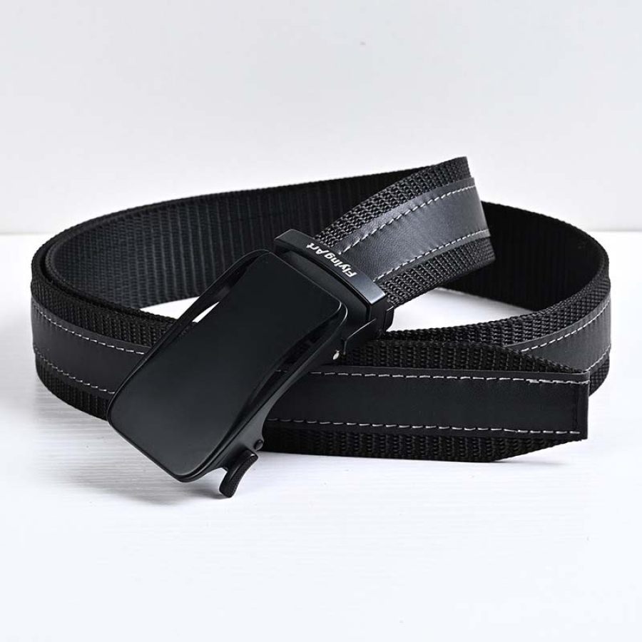 Belts Мужской нейлоновый повседневный парусиновый ремень с автоматической пряжкой