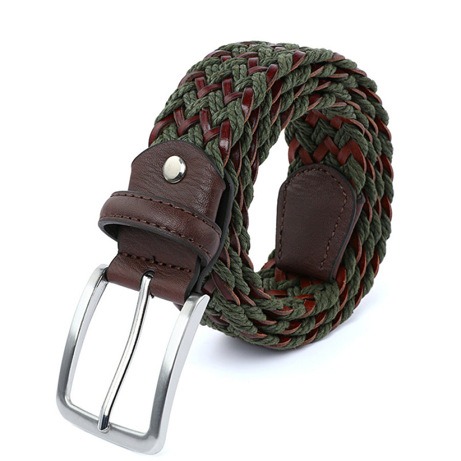 Belts Мужской тканый повседневный ремень для улицы