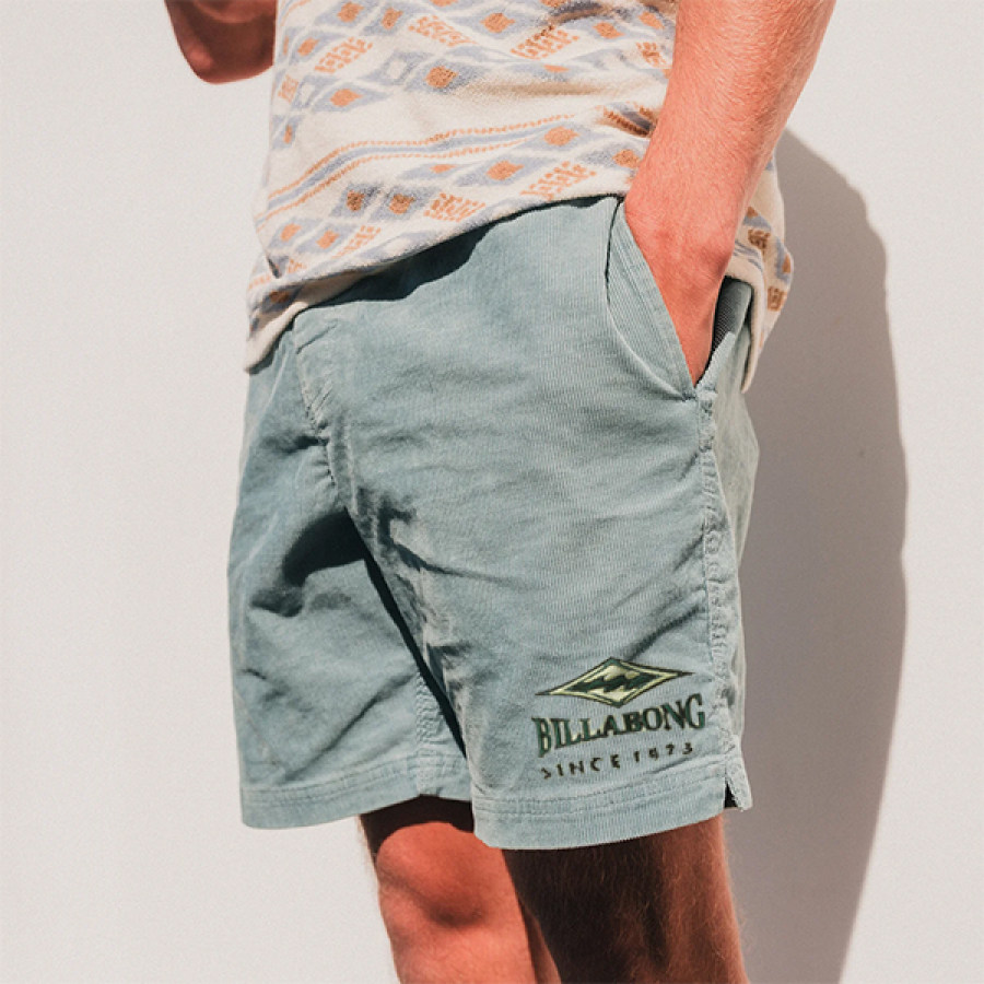Мужские шорты Billabong с вышивкой вельветовые шорты в стиле ретро 5 дюймов пляжные шорты для серфинга повседневные повседневные шорты