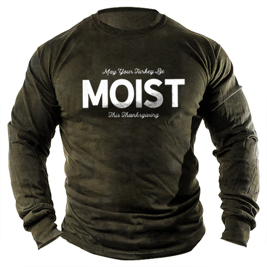 T-Shirts  Cotosen Мужская забавная футболка на День благодарения May Your Turkey Be Moist