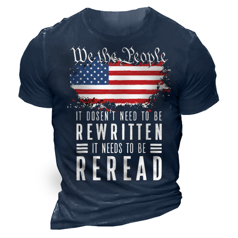 Это не нужно переписывать это нужно перечитывать We The People Cotton Tee