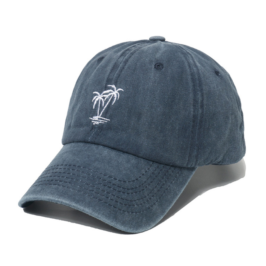 Hats Мужская винтажная уличная кепка с вышивкой кокосовой пальмы