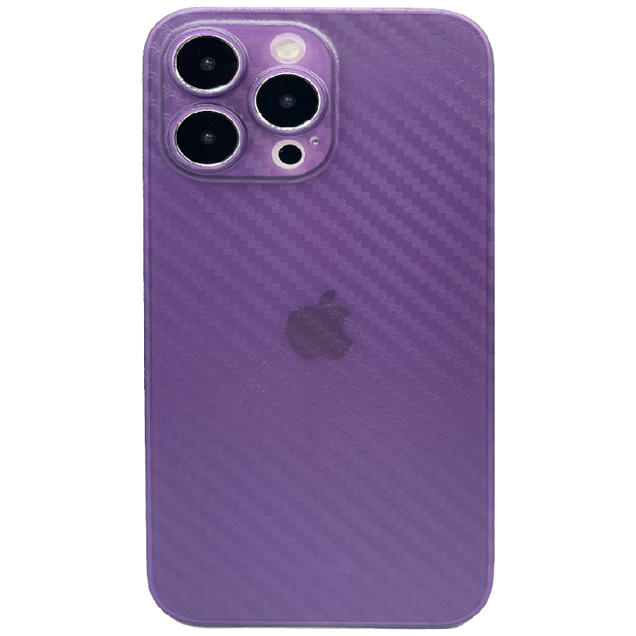 Пластиковая накладка KZDOO AIR CARBON совместимая с iPhone 14 Pro фиолетовая