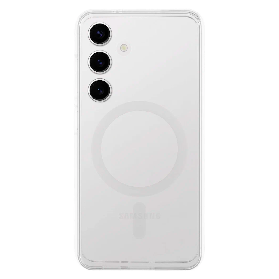 Пластиковая накладка Clear Case Magnetic для Samsung Galaxy S24 Plus прозрачная