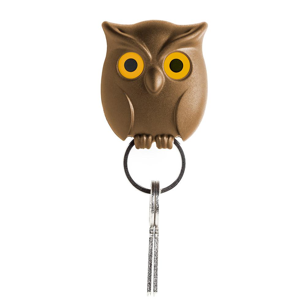   Vinand Держатель для ключей Night Owl коричневый, Qualy