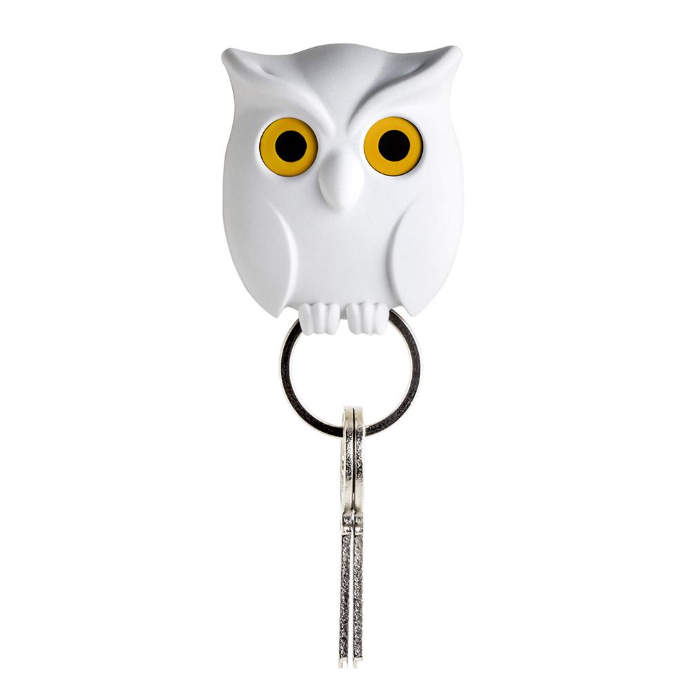  Держатель для ключей Night Owl белый, Qualy