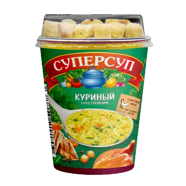 Суперсуп Русский Продукт куриный с гренками
