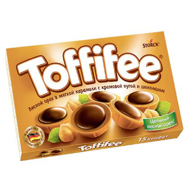   Водовоз Конфеты Toffifeе лесной орех в мягкой карамели с кремовой нугой и шоколадом 125 гр