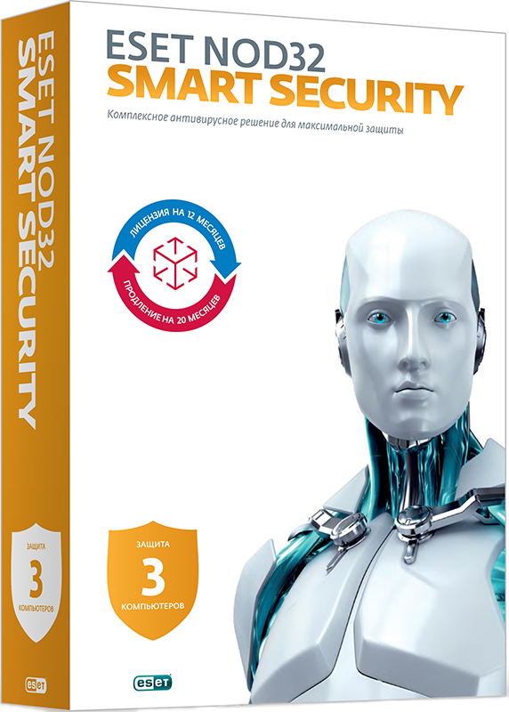 Антивирусные программы  1С Интерес ESET NOD32 Smart Security (3 ПК, 1 год)