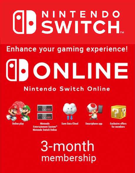 Подписка  1С Интерес Nintendo Switch Online (Индивидуальное членство - 3 месяца) [Цифровая версия] (Цифровая версия)