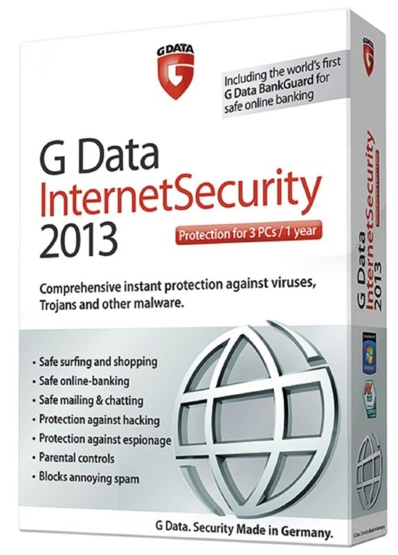 Антивирусные программы  1С Интерес G Data Internet Security 2013 (3 ПК, 1 год) [Цифровая версия] (Цифровая версия)