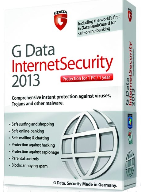 Антивирусные программы  1С Интерес G Data Internet Security 2013 (1 ПК, 1 год) [Цифровая версия] (Цифровая версия)