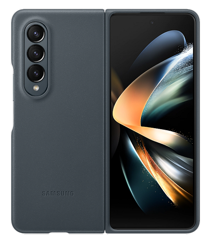 Чехол-накладка Samsung Z Fold4 EF-VF936LJEGRU серо-зеленый Leather Cover