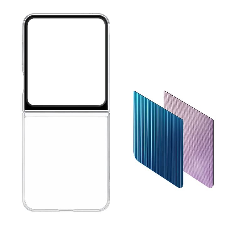 Чехол-накладка Samsung Galaxy Z Flip5 EF-ZF731CTEGRU прозрачный FlipSuit