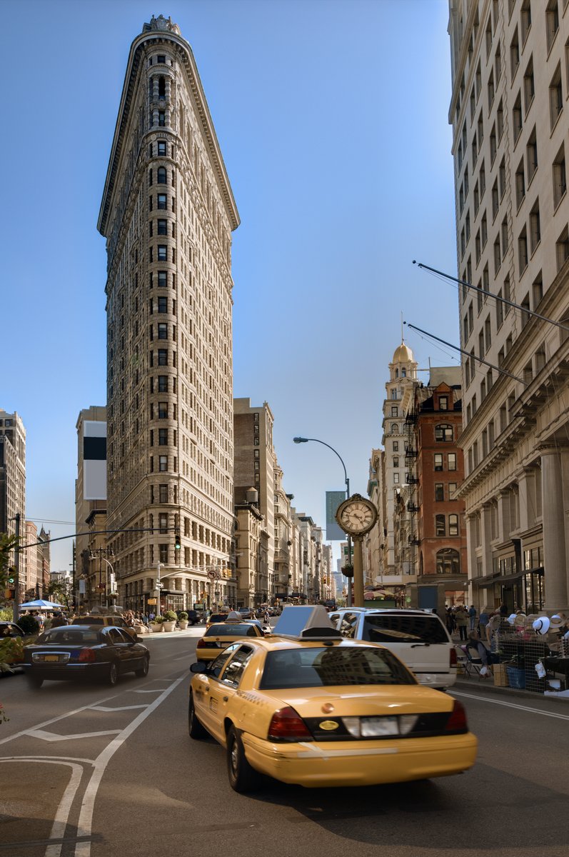 Район флетайрон в Нью-Йорке, 20×30 см, на бумаге