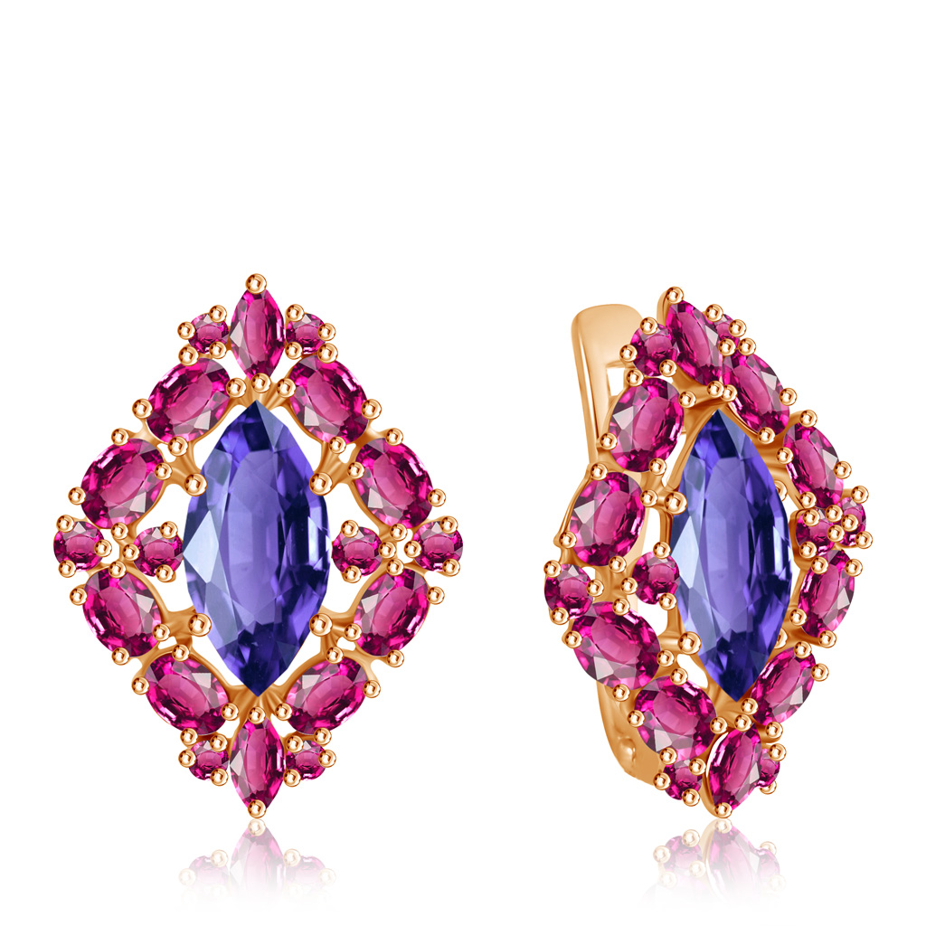 Серьги с английским замком из золота Д0268-724654