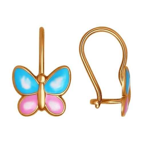 Серьги детские из золота 027347