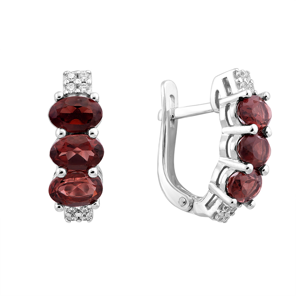 Серьги с английским замком из серебра 21-1222-23-08
