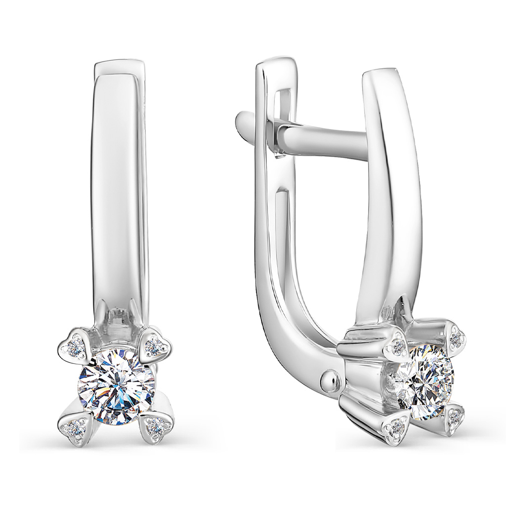 Серьги с английским замком из золота 23028-200