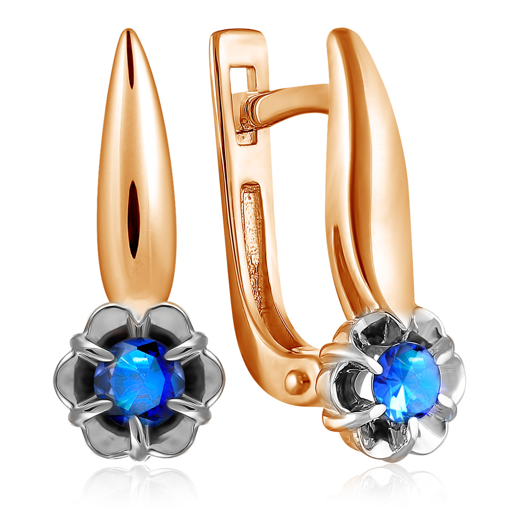 Серьги с английским замком из золота 23091-102