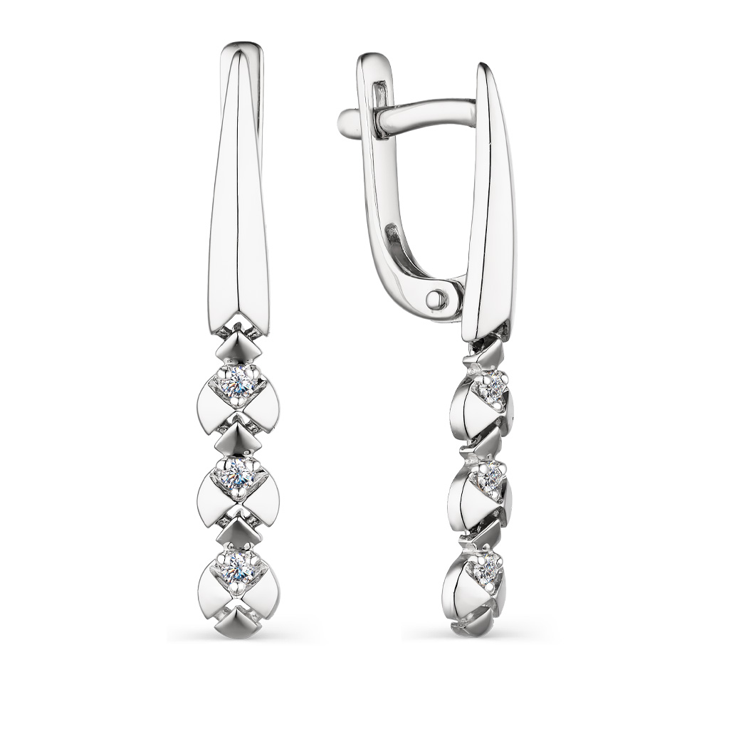 Серьги с английским замком из золота 23517-200