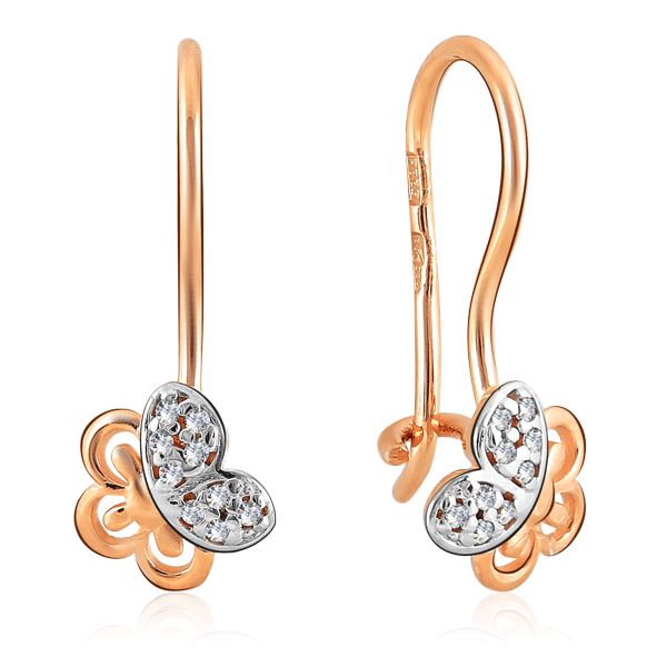 Серьги детские из золота 026314