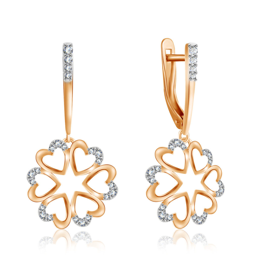 Серьги с английским замком из золота 26611517000