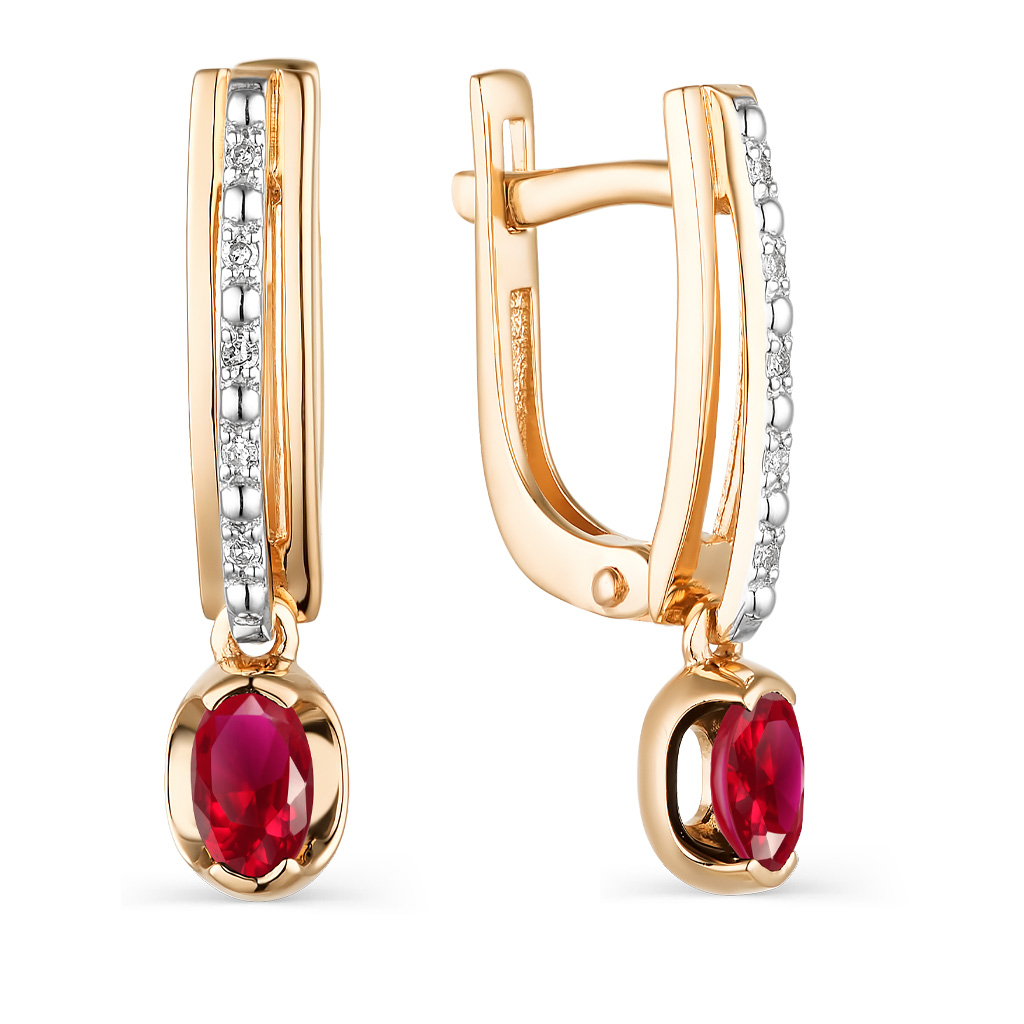 Серьги с английским замком из золота 23583-103