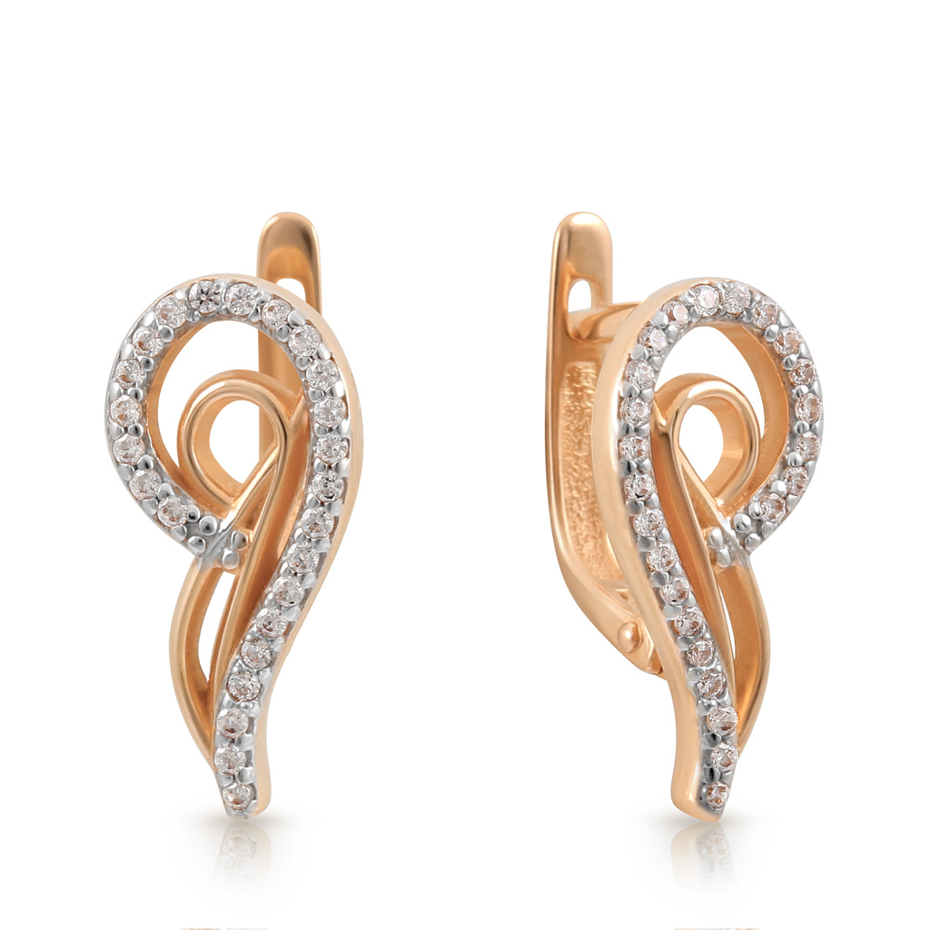 Серьги с английским замком из золота R6111176000