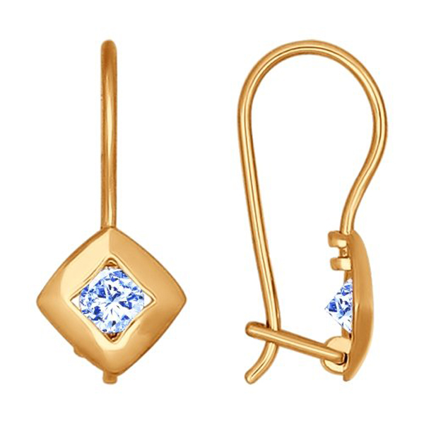 Серьги детские из золота 027221