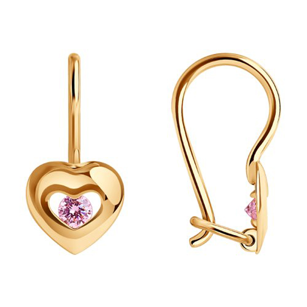 Серьги детские из золота 027228