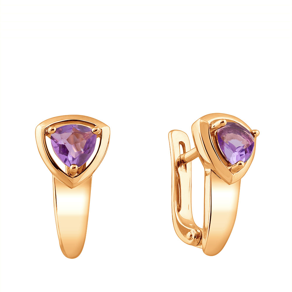Серьги с английским замком из золота 21-0891-11-07