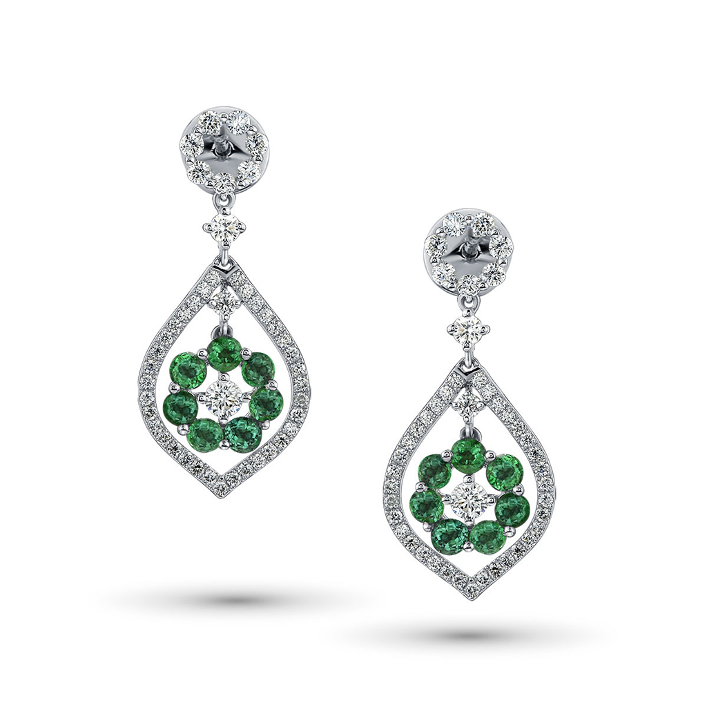 Серьги из белого золота Серьги из золота ME006572