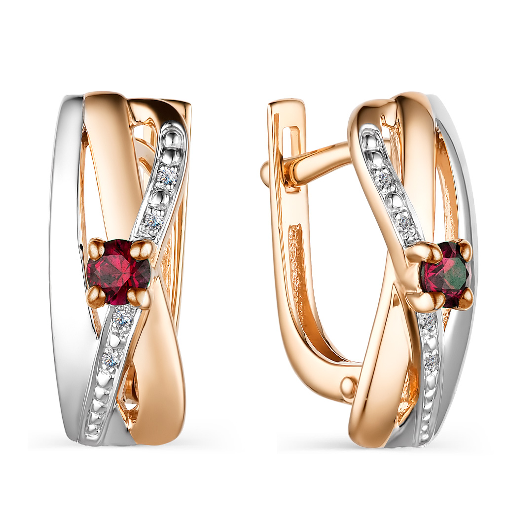 Серьги с английским замком из золота 23836-103