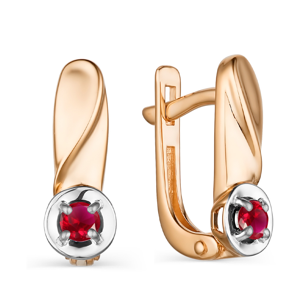 Серьги с английским замком из золота 23886-103