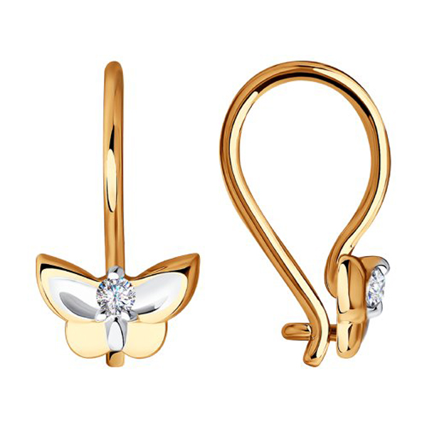 Серьги детские из золота 028546