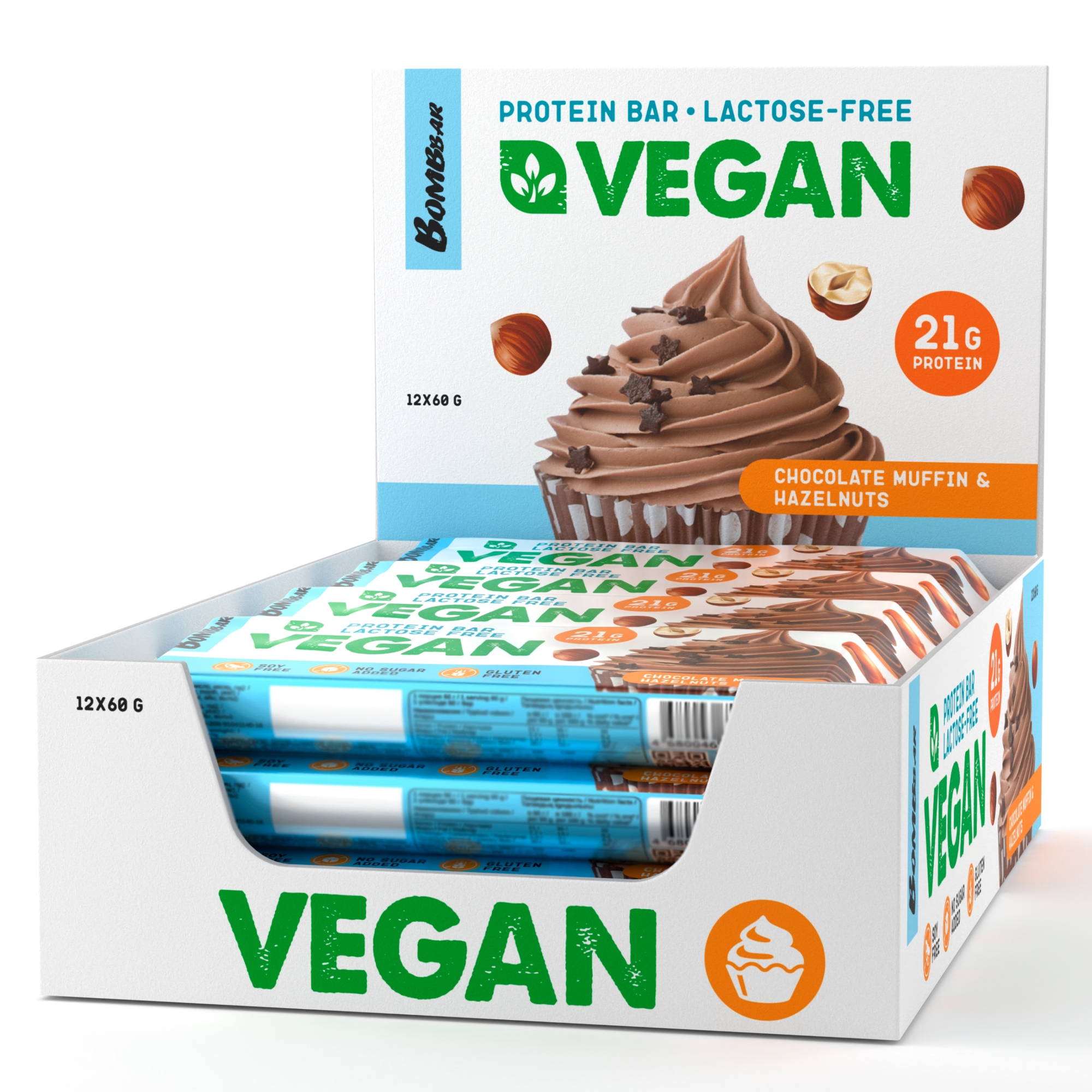 Веганский протеиновый батончик - Шоколадный маффин с фундуком