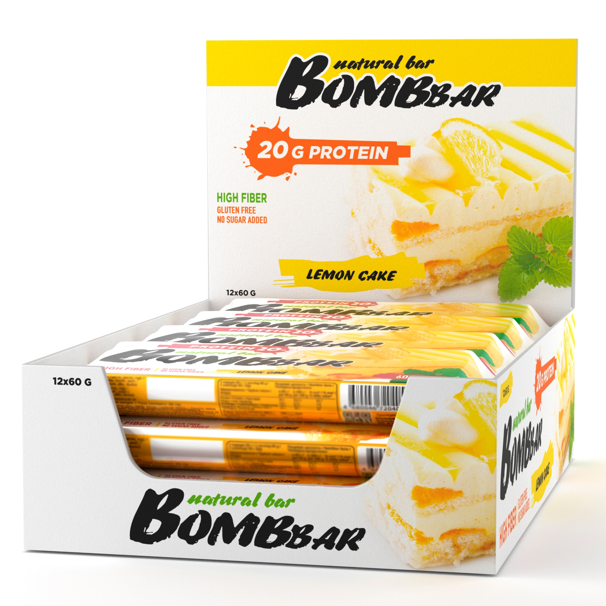Протеиновый батончик Bombbar - Лимонный торт (12 шт.)
