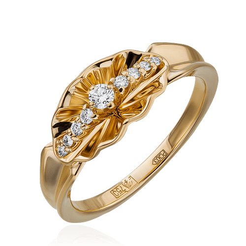 Кольца с бриллиантами  Diamonds Are Forever Кольцо с бриллиантами из желтого золота 750 пробы